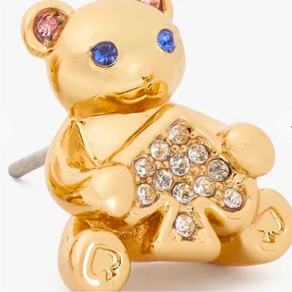 Kate Spade Oh What Fun Spade Teddy Bear Studs - Picture 3 of 5